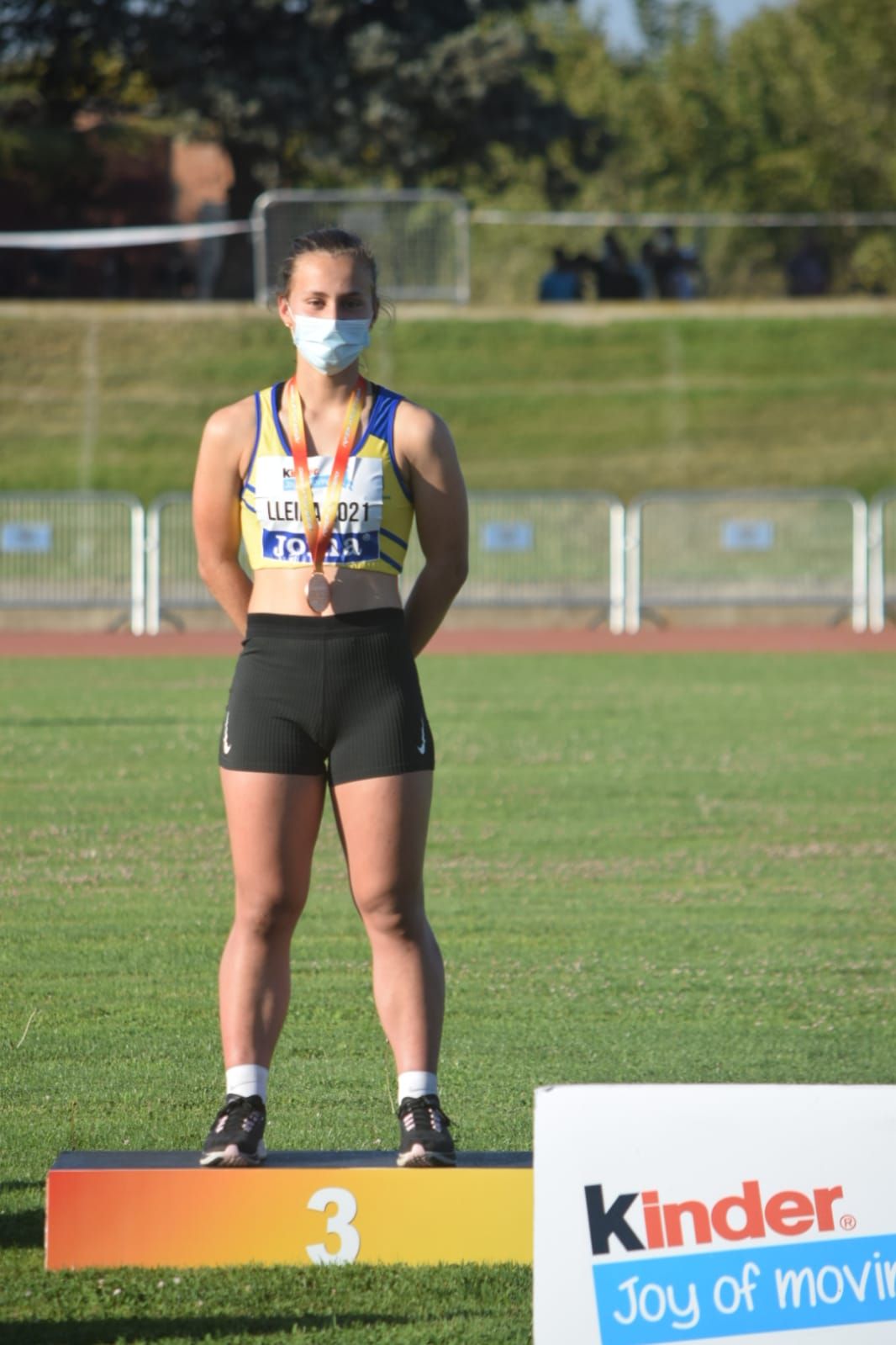 Gema Dacosta, en el podio en el Campeonato de España disputado en Lleida.