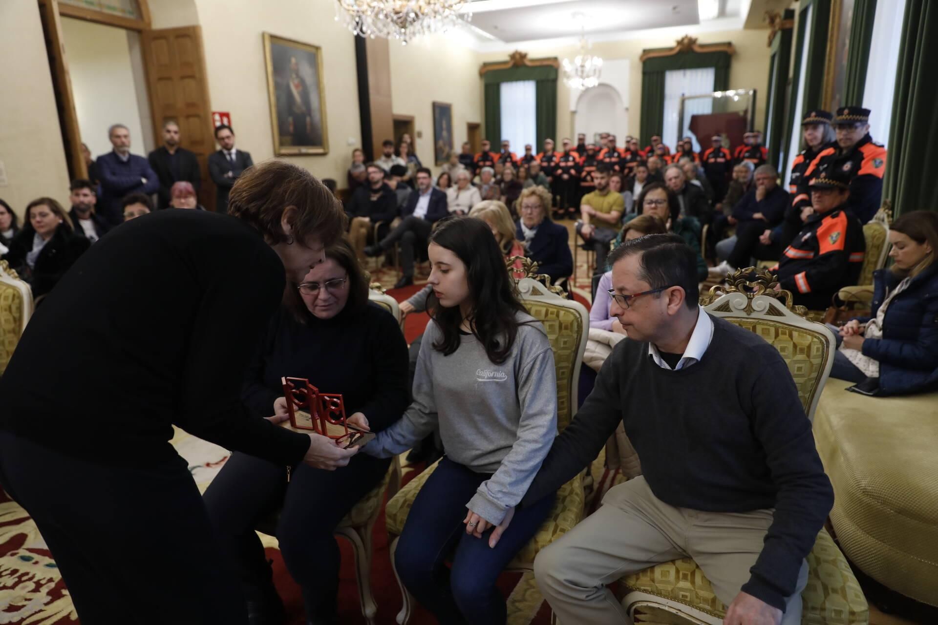 Emotivo homenaje a Inés Sánchez, la voluntaria de Protección Civil gijonesa fallecida en un accidente de tráfico en León