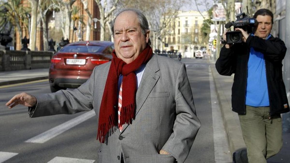 Lluís Prenafeta, tras declarar en la Audiencia de Barcelona, en enero del 2009.