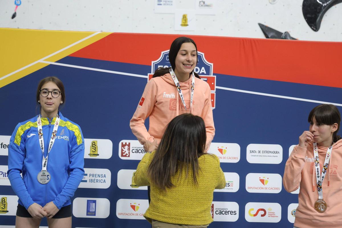 Galería | Podio primera jornada de la Copa de España de Escalada en Cáceres