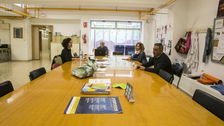 Reunión de profesores en un instituto de Alicante esta semana.