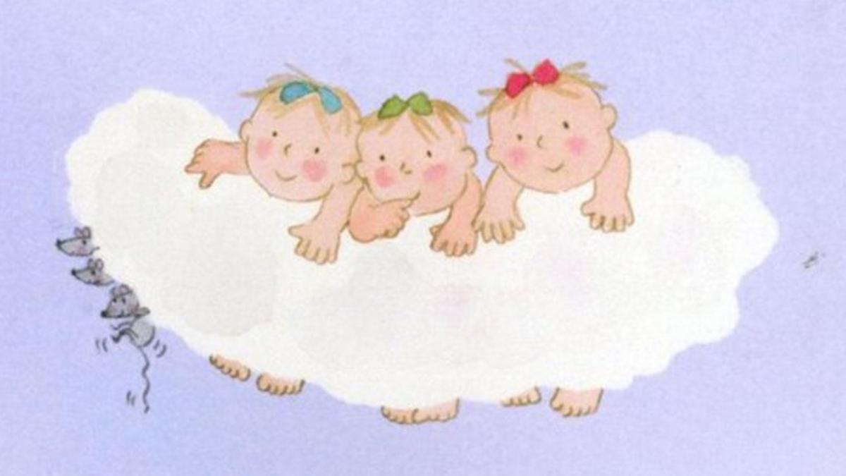Una ilustración del primer libro de Les tres bessones