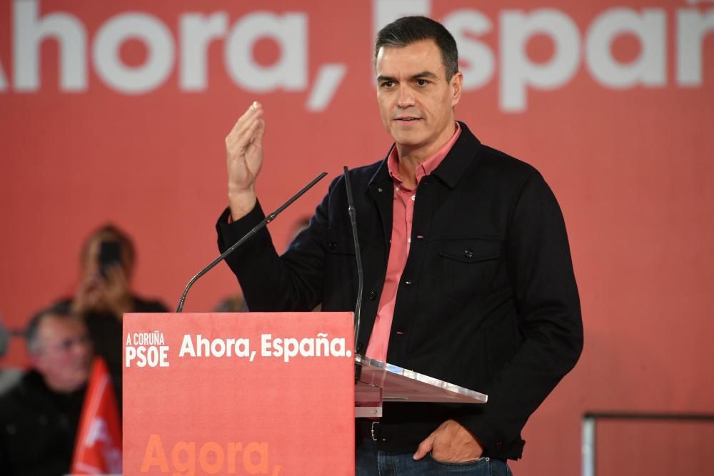 Mitín de Pedro Sánchez en A Coruña