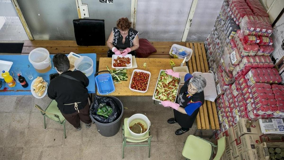 Imagen del comedor solidario Gregal, en el barrio del Besòs de Barcelona.