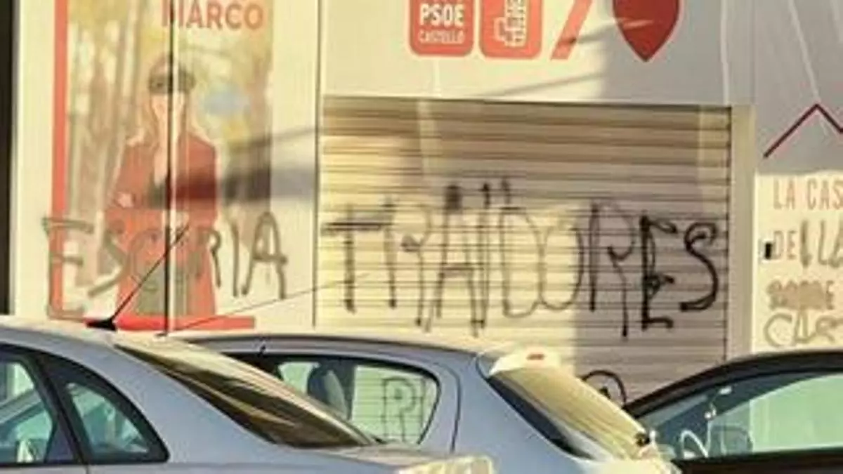 El PSPV denuncia un ataque con pintadas a su sede de Castelló