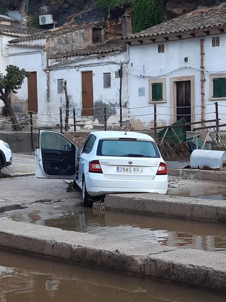 Las tormentas descargan 163 litros en Cala Figuera y provocan inundaciones y numerosos desperfectos