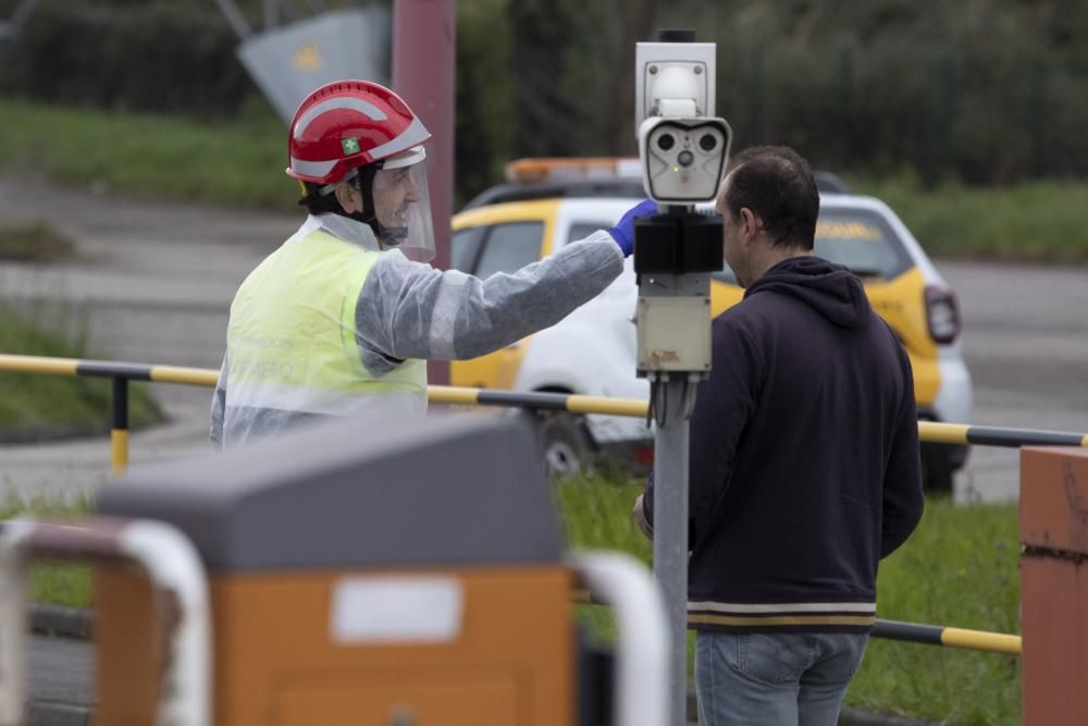 Jornada de trabajo en Arcelor en plena pandemia