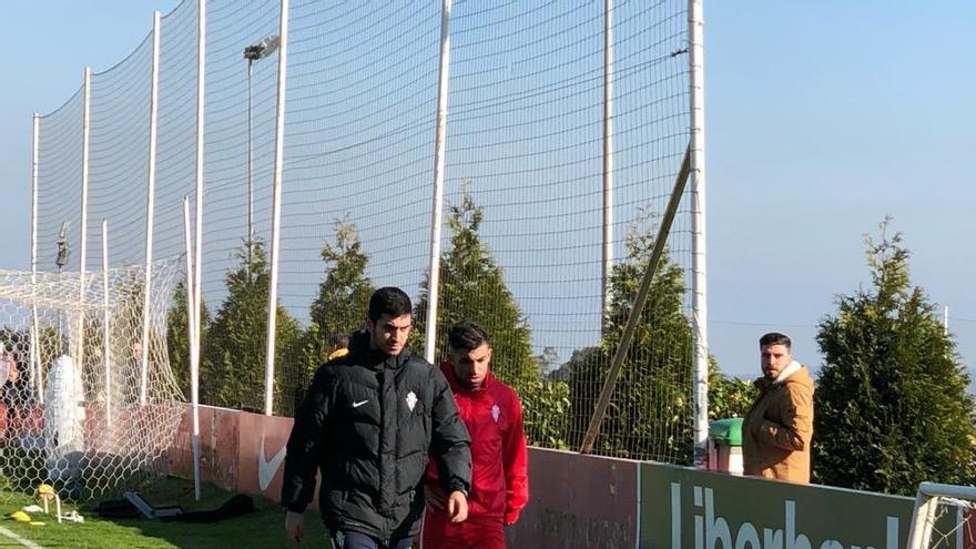 Santos abandona el entrenamiento del Sporting.