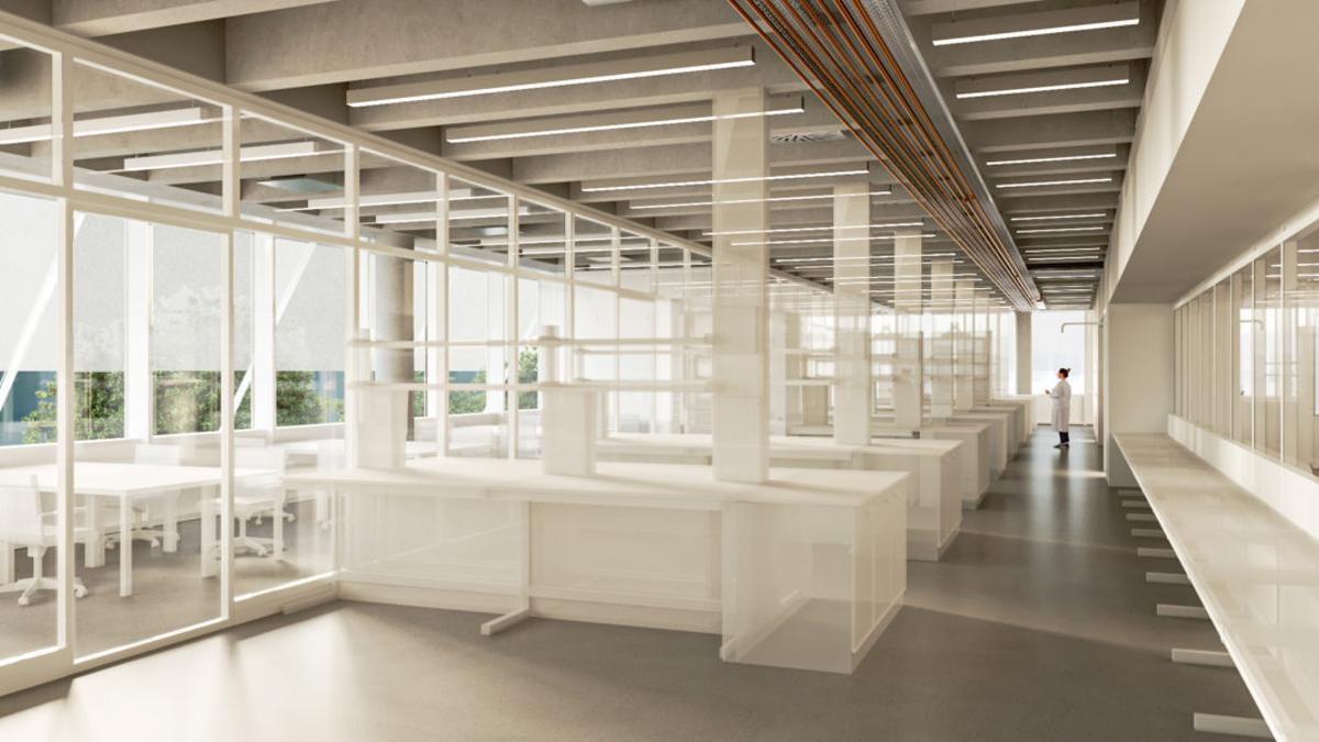 Render del interior del PRBB Ciutadella, de Barozzi Veiga y Antonio Plato