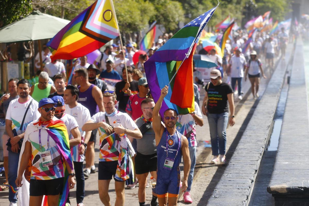 Uno de los actos de los Gay games en Guadalajara (México)