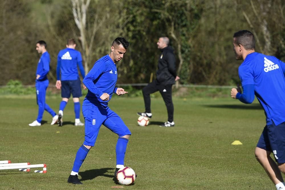 Entrenamiento del Oviedo en El Requexón