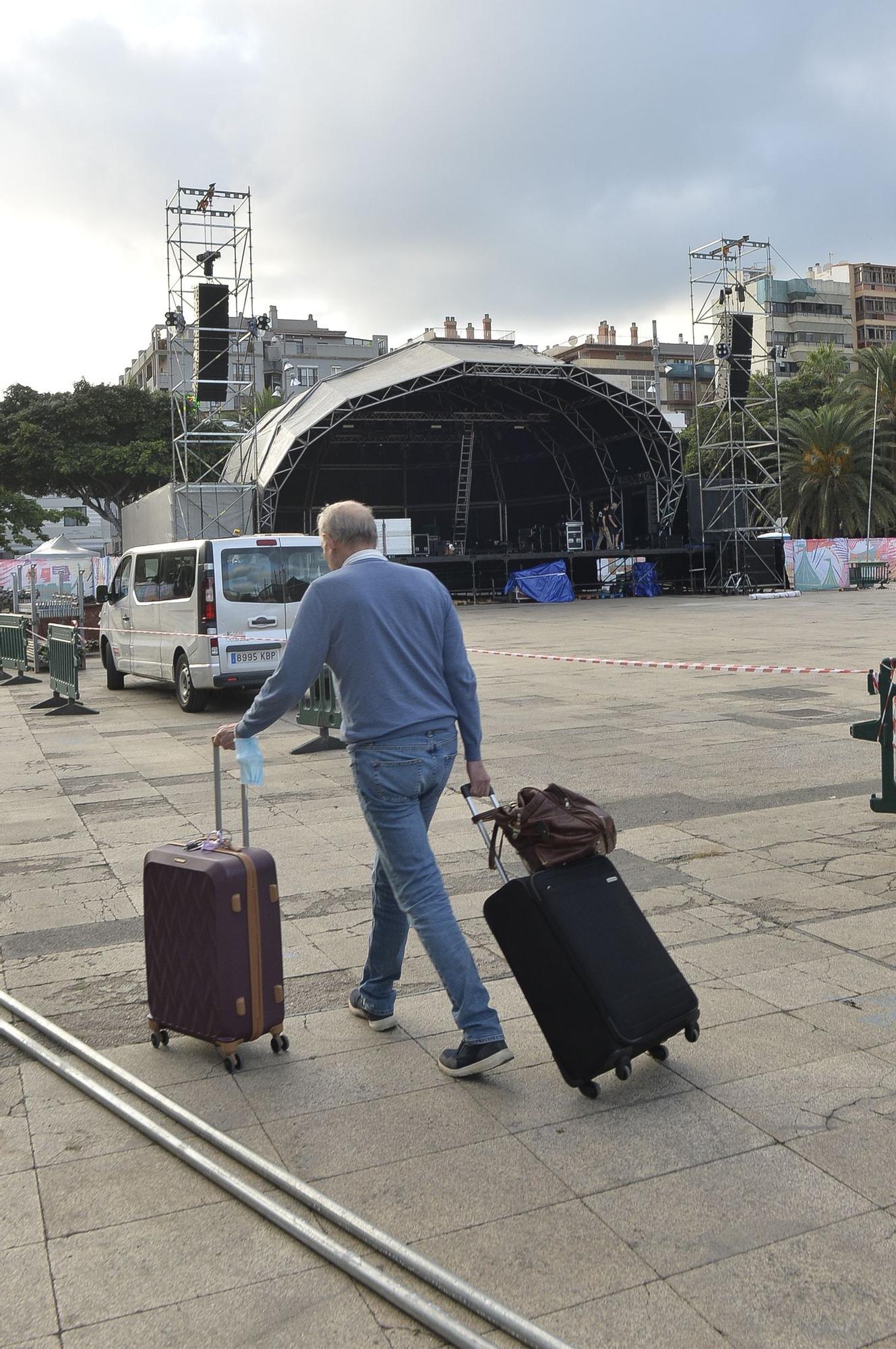 Montaje de los escenarios del Womad