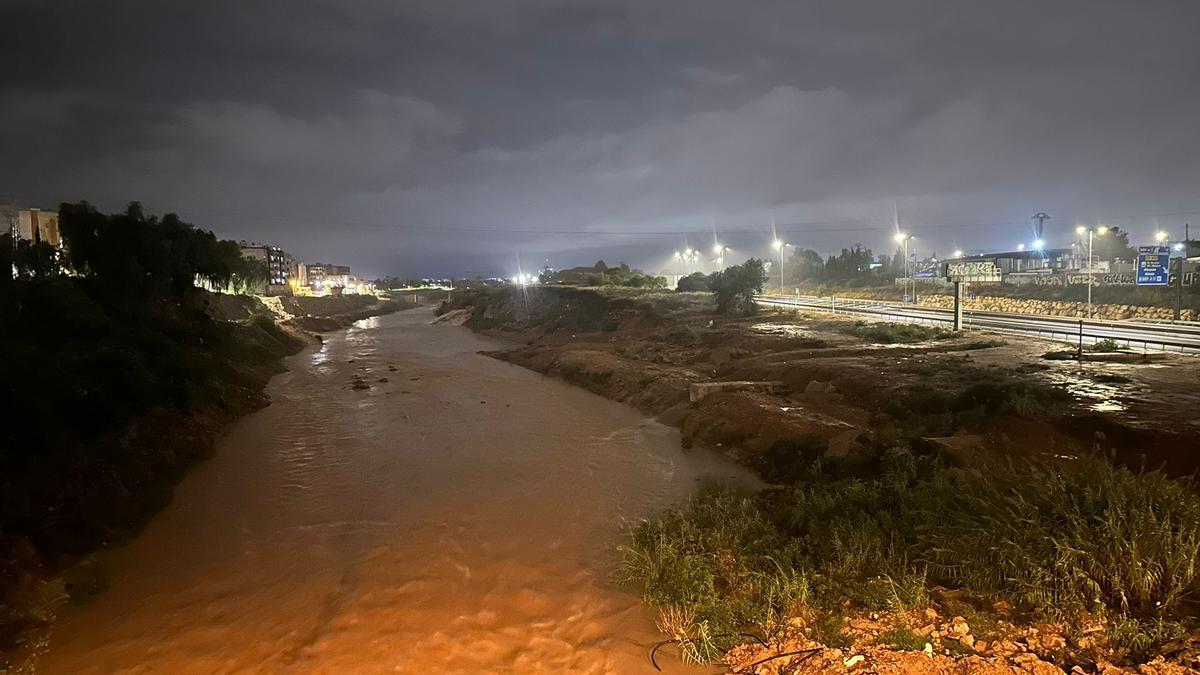 Barranco del Poyo durante el episodio de tormentas