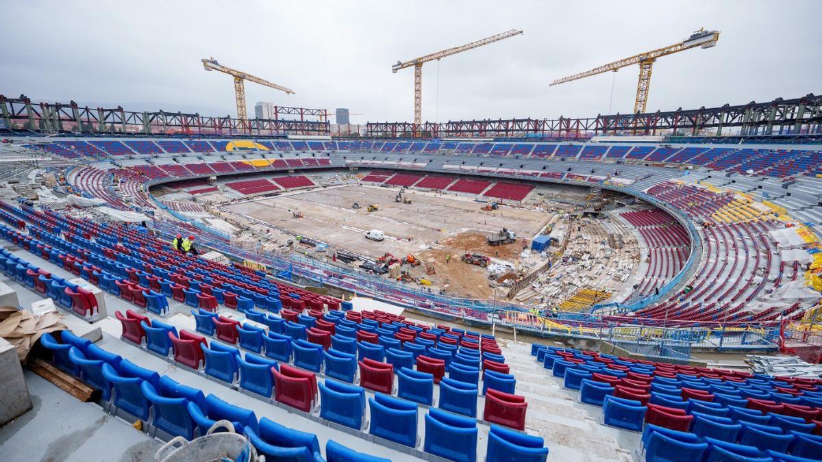 Ya hay casi 39.000 asientos instalados en el Spotify Camp Nou