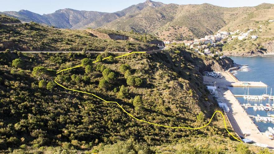 L&#039;itinerari projectat que ressegueix el camí.