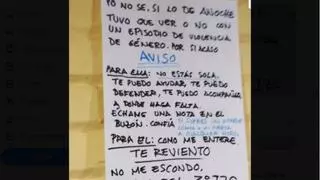 La aplaudida nota de un vecino ante un supuesto caso de violencia de género: "Llama a mi puerta a cualquier hora"