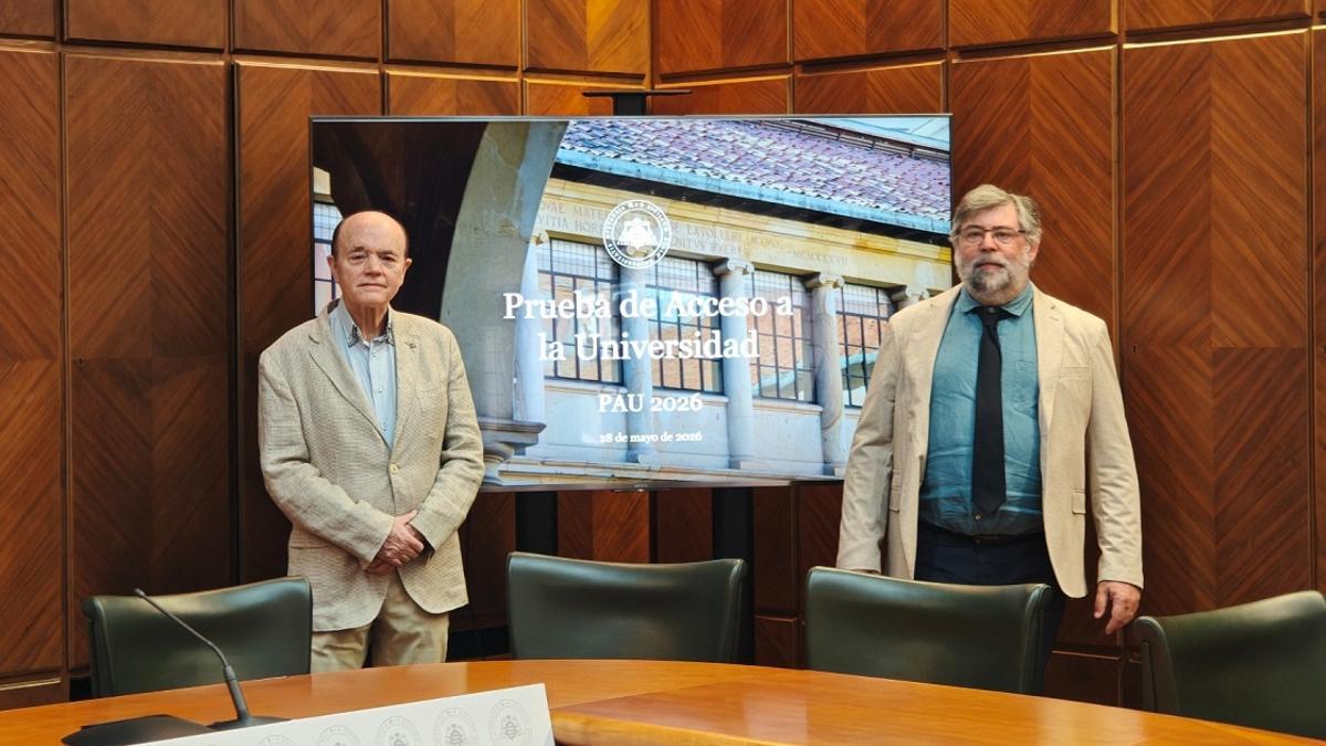 Alfonso López Muñiz, vicerrector de Estudiantes y Empleabilidad, y Roger Bosch, director de área de Orientación y Acceso a la Universidad.