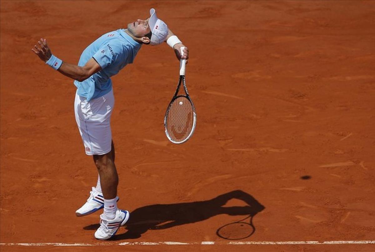 Novak Djokovic, durant el partit contra Rafa Nadal.