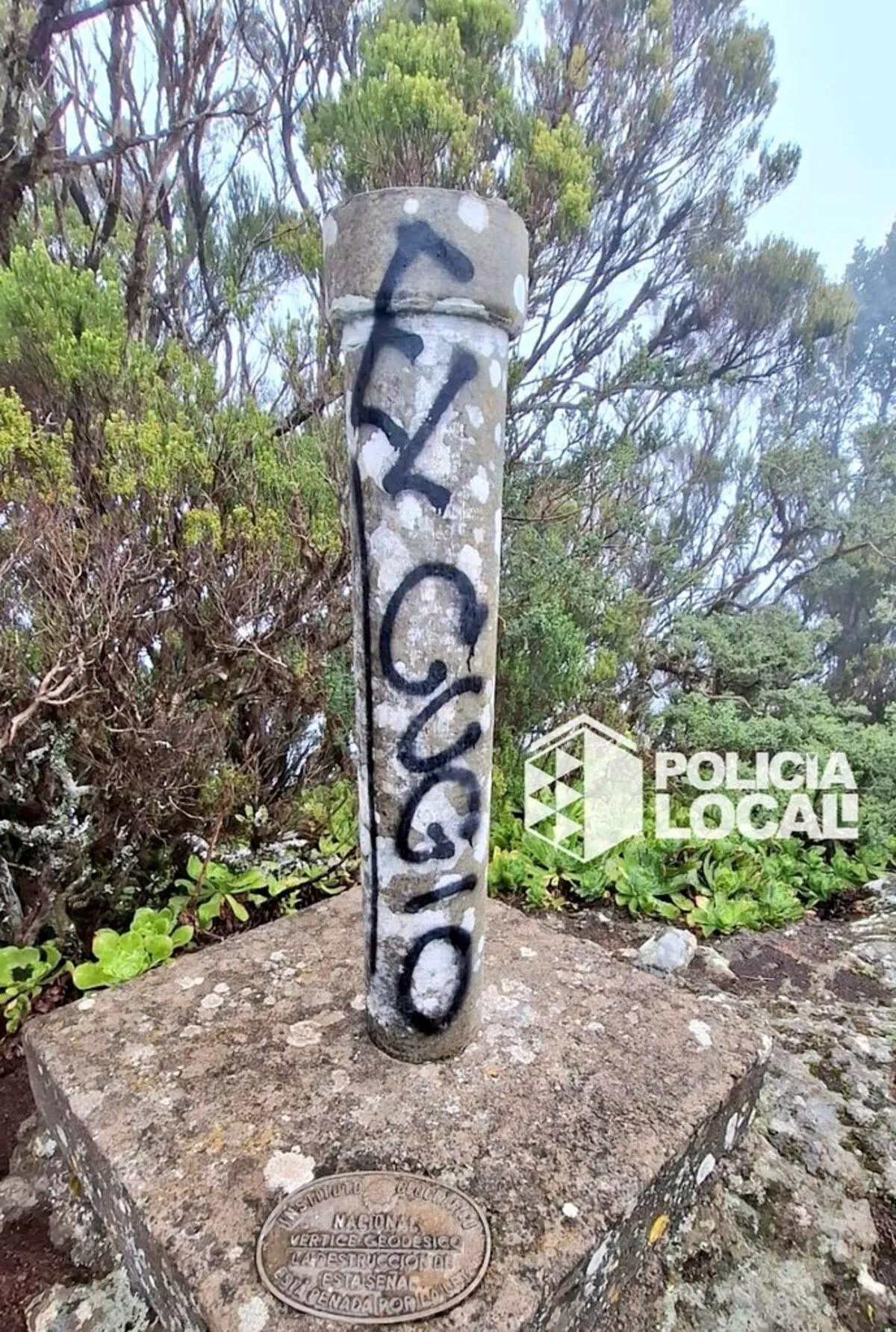 Acto vandálico en Anaga: invaden y hacen pintadas en una zona prohibida del Parque Rural