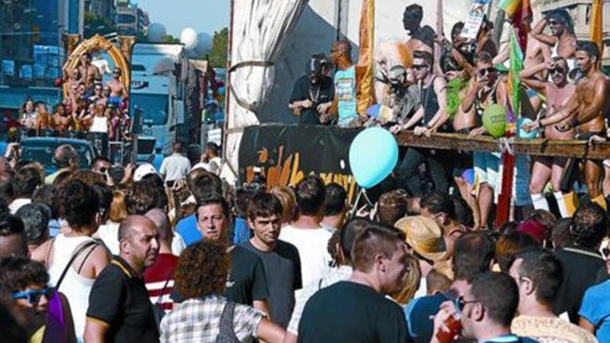 Imagen de los fastos del desfile del Orgullo Gay en Barcelona, hace justo un año.