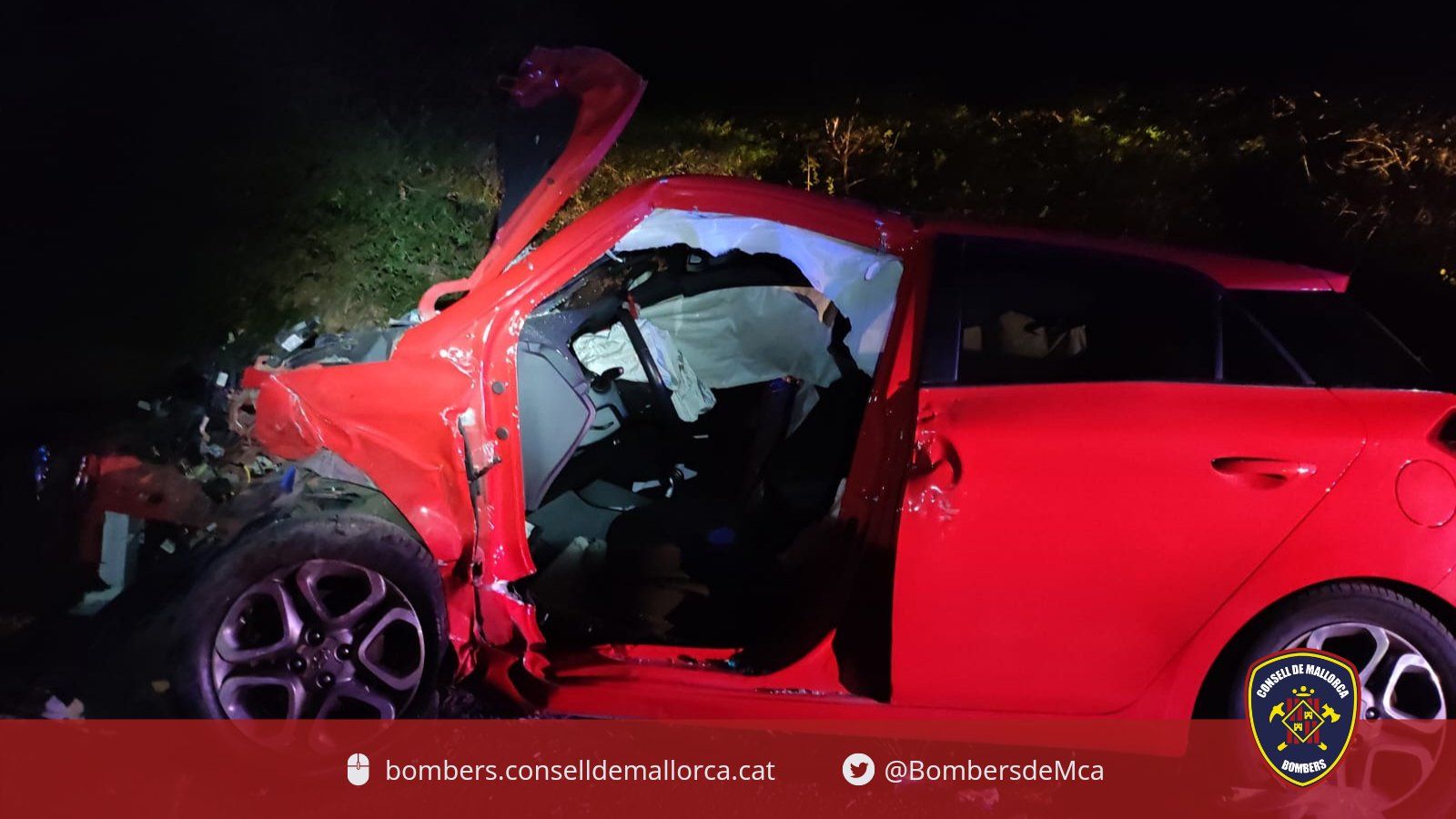 Accidente con 7 heridos en la carretera de sa Pobla a Pollença, cerca de Crestatx