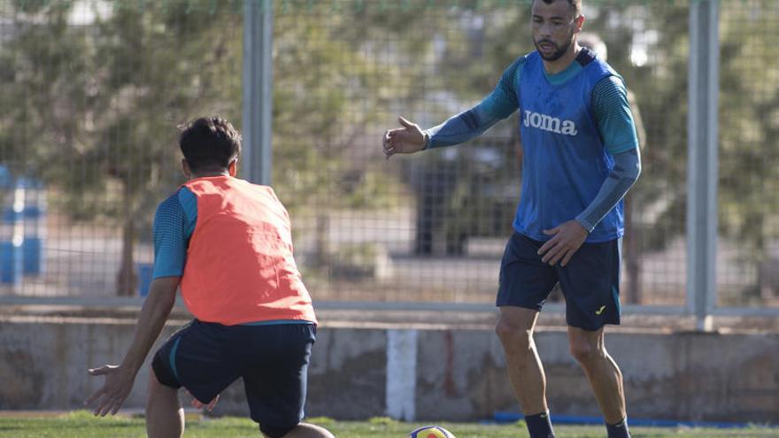 Javi Fuego, en un entrenamiento