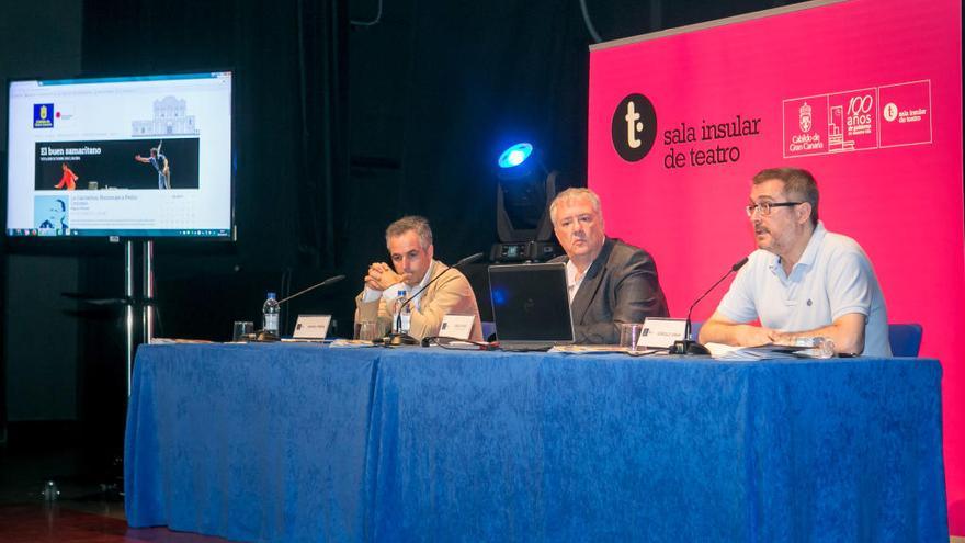 De izq., a dcha., Manuel Pineda, Carlos Ruiz y Gonzalo Ubani, en la presentación de la temporada de la SIT.