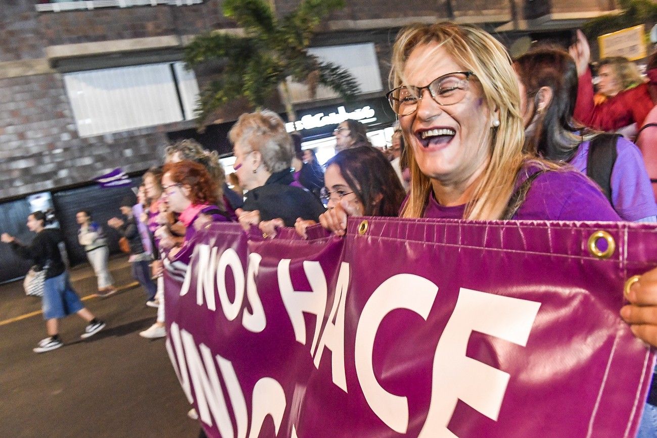 La manifestación del 8M en Las Palmas de Gran Canaria, en imágenes