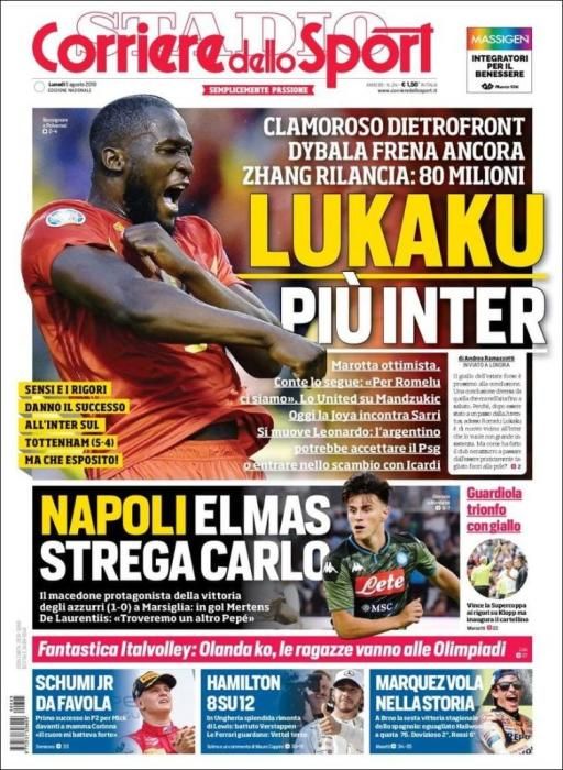 Lukaku, Pogba y Lo Celso en las portadas deportivas