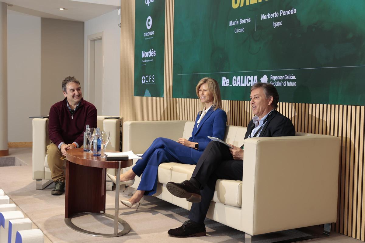Pablo López, María Borrás y Norberto Penedo en la inauguración de la jornada