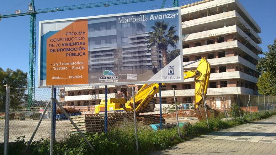 Edificio en obras en Marbella.