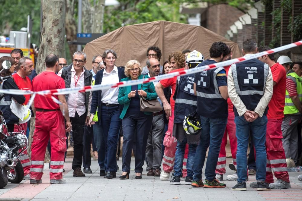 Derrumbe en un edificio de Madrid