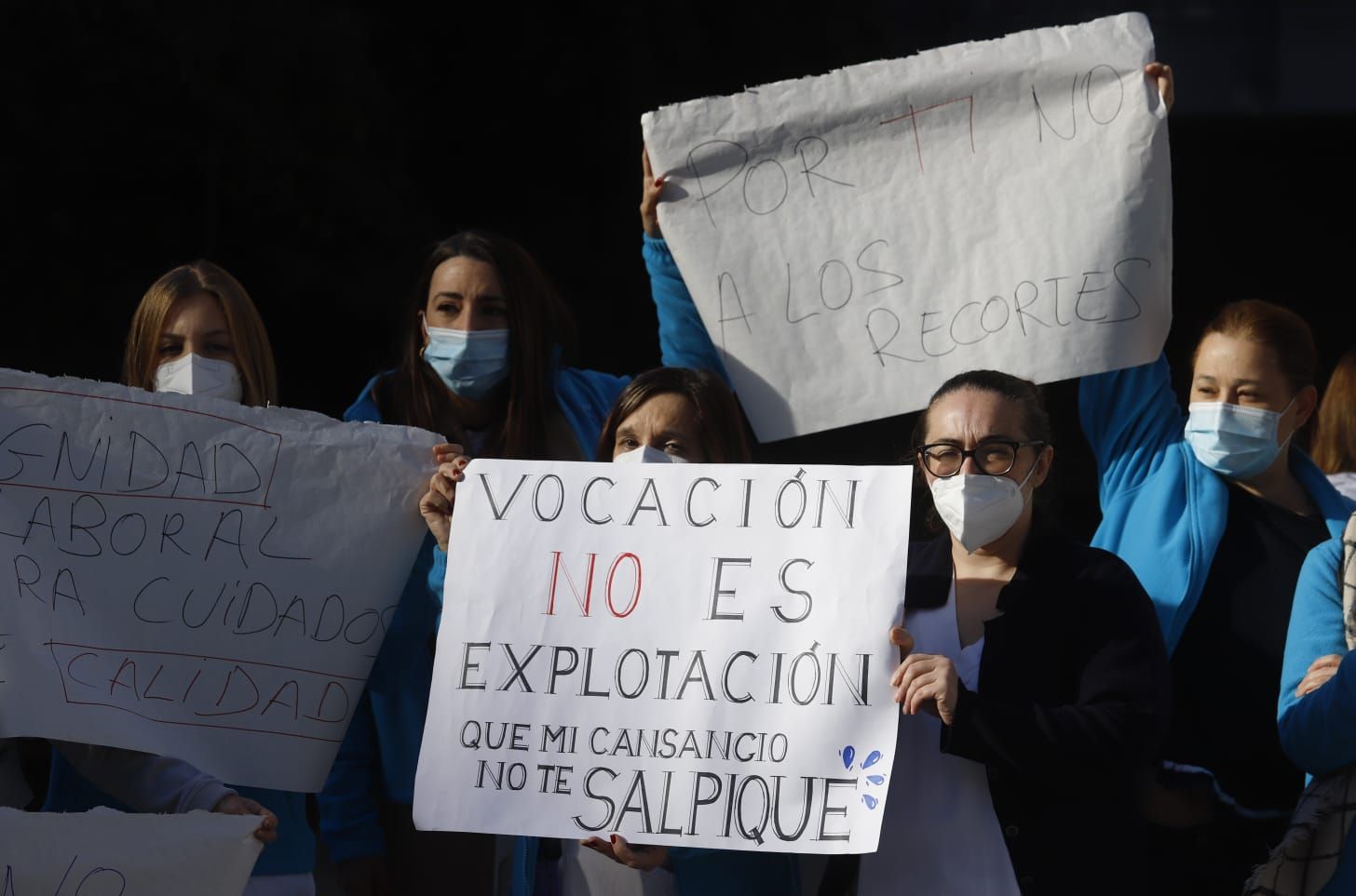 Protesta contra los recortes en sanidad en el hospital DOctor Peset