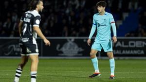 Cubarsí, en su debut con el Barça