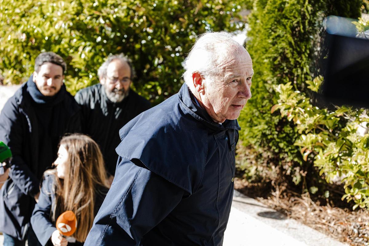 El exvicepresidente del Gobierno Rodrigo Rato a su llegada al juicio.