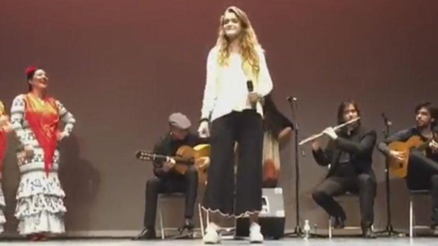 Amaia muestra su vena flamenca en Pamplona