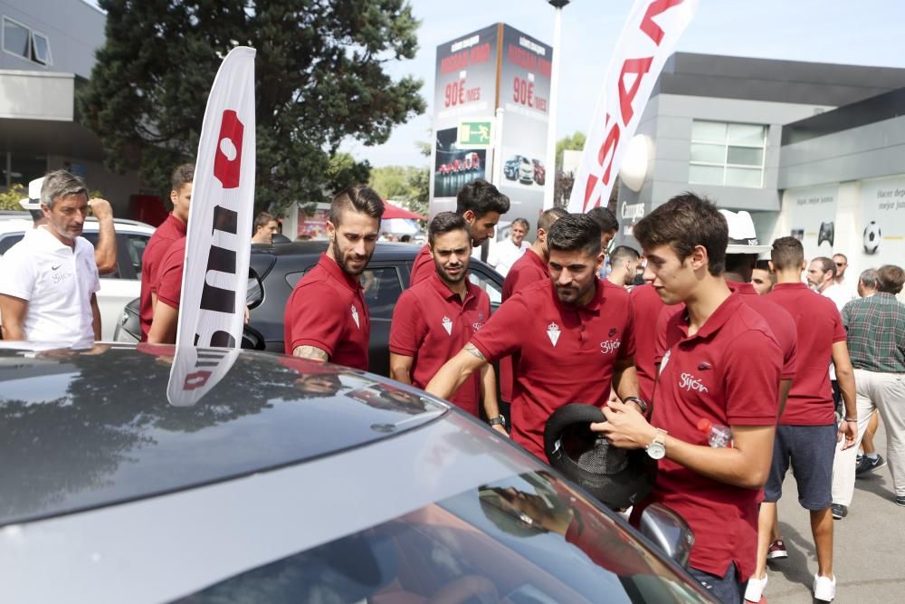 Visita del Sporting de Gijón a la Feria de Muestras de Asturias