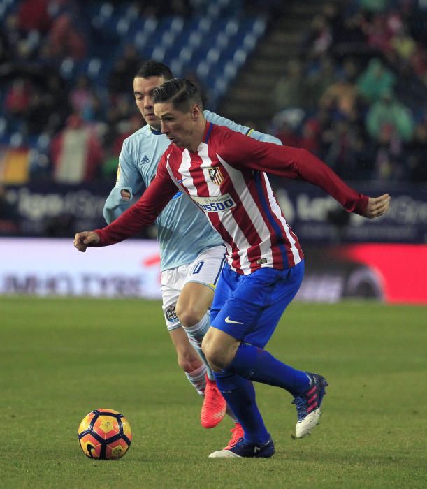 Las mejores fotografías del partido del conjunto celeste en el Vicente Calderón