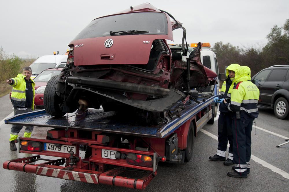 Imágenes del accidente de Girona