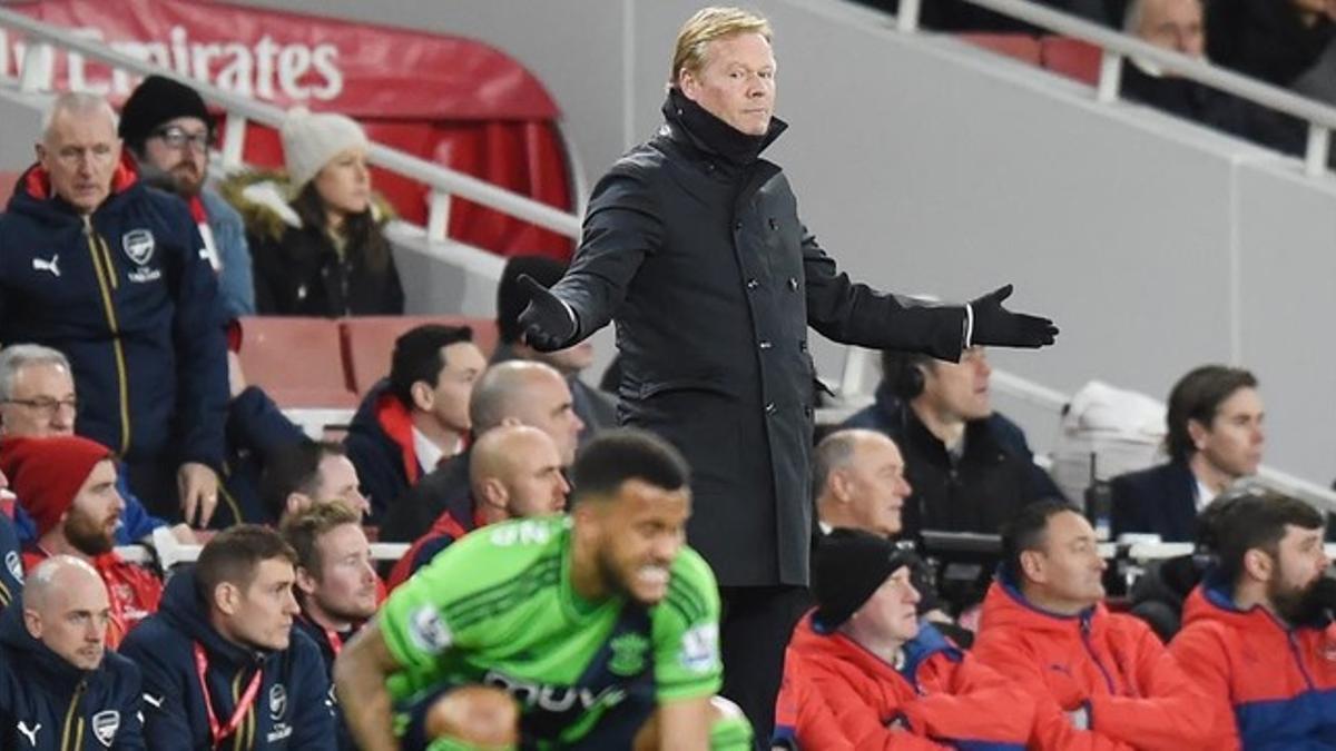 Ronald Koeman, el martes en el Emirates Stadium