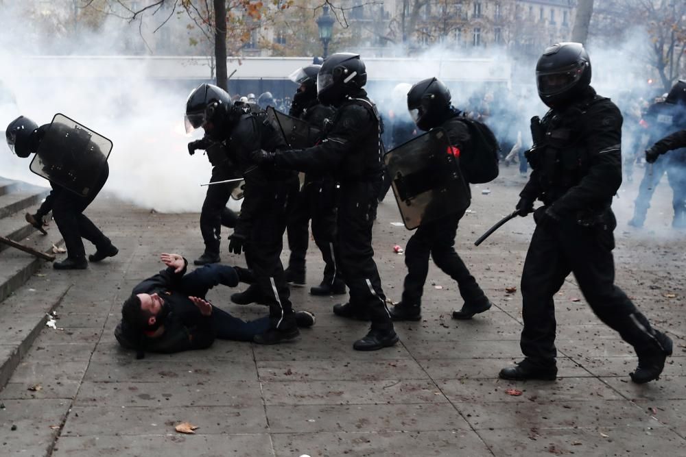 Altercados en las protestas en París.