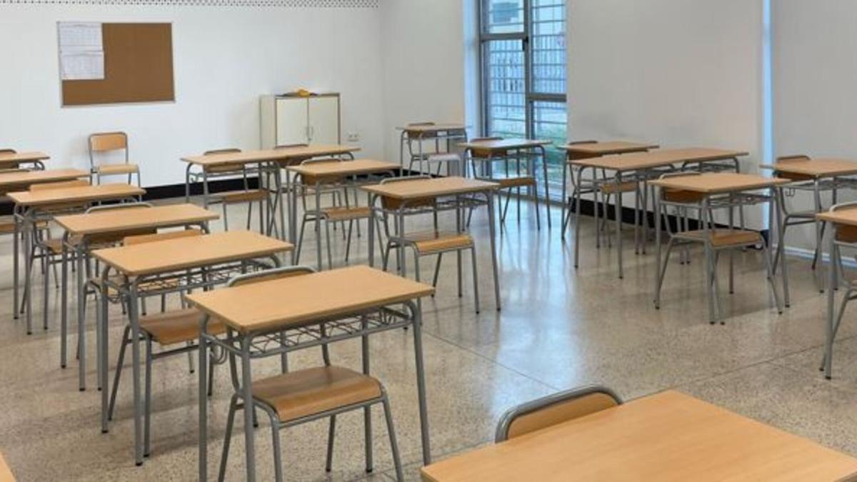 Nova aula de l'IES Alcàsser tras les obres del Pla Edificant.