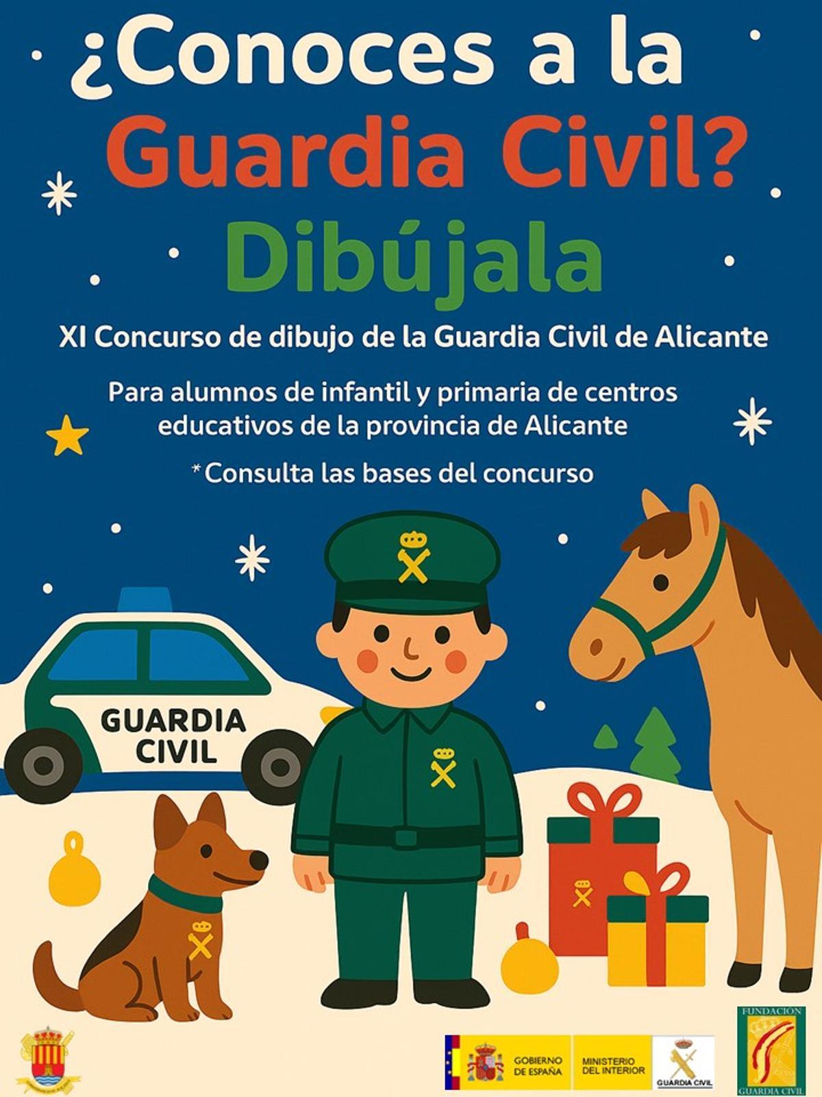Cartel del concurso de la Guardia Civil.