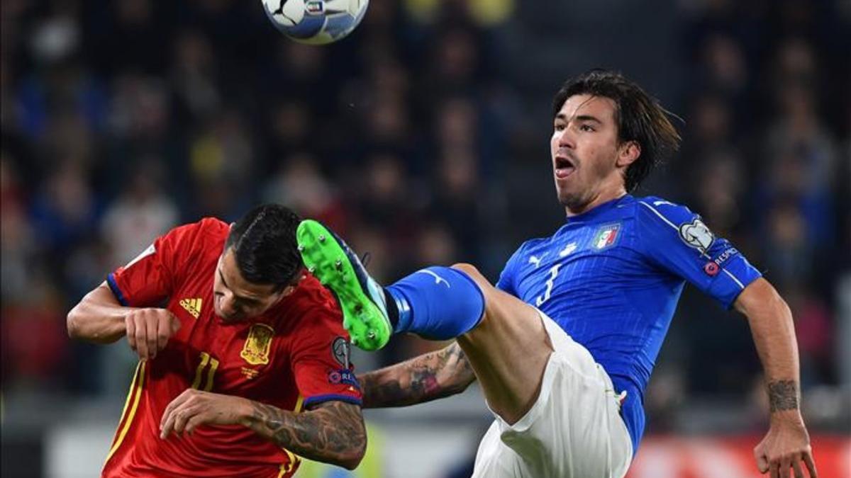 Romagnoli debutó con la selección frente a España.