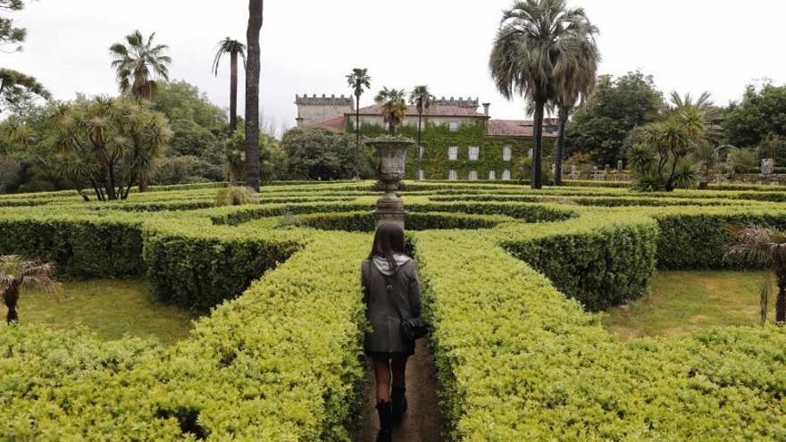 El laberinto de Boj de los jardines del Pazo Quiñones de León, en Vigo.