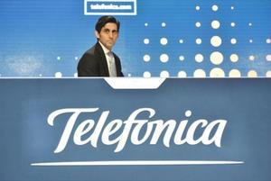 El presidente de Telefonica, José María Álvarez-Pallete, en la junta general de accionistas de la empresa.