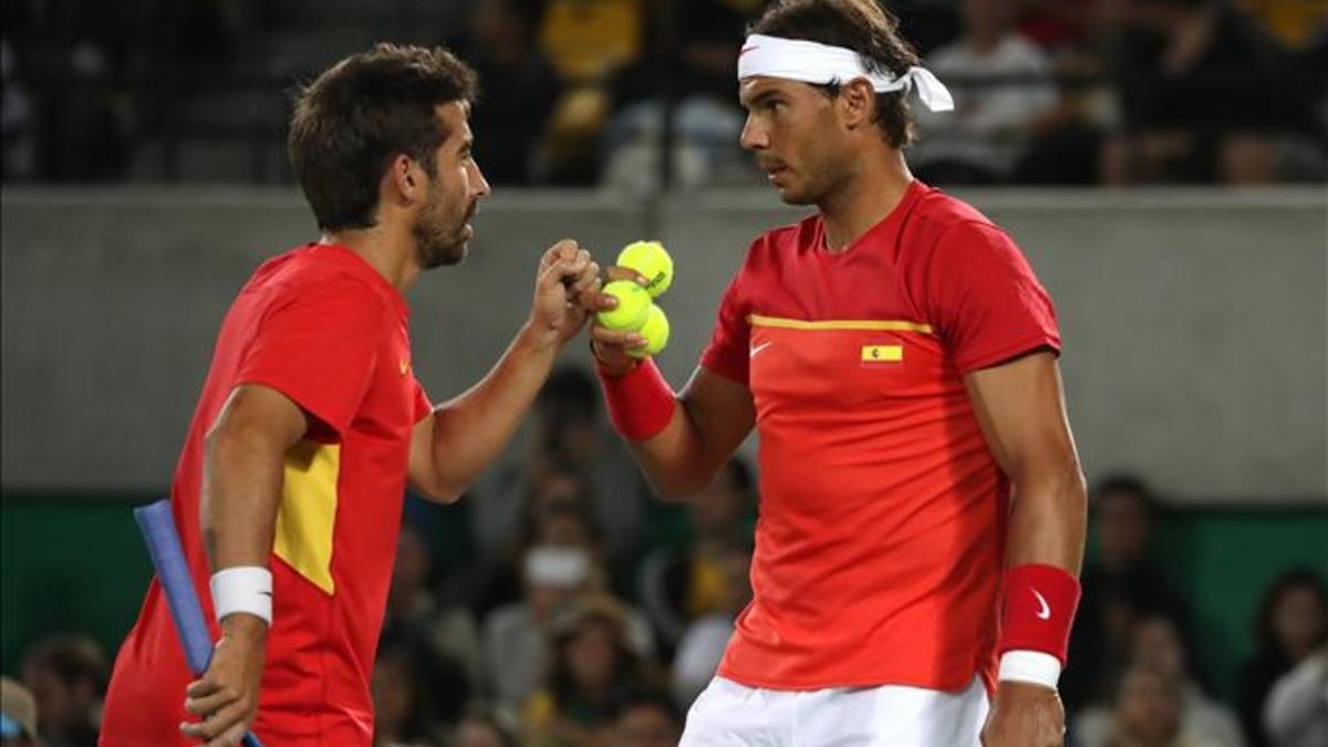 Rafa Nadal y Marc López se colgaron el oro en una final épica