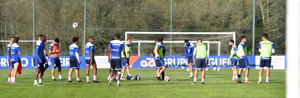 El Deportivo regresa a los entrenamientos con cuatro futbolistas al margen