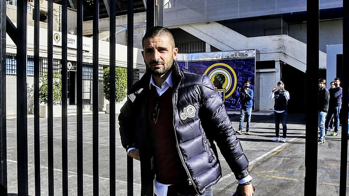 Javier Portillo, el 9 de diciembre de 2019 tras dimitir como director deportivo del Hércules