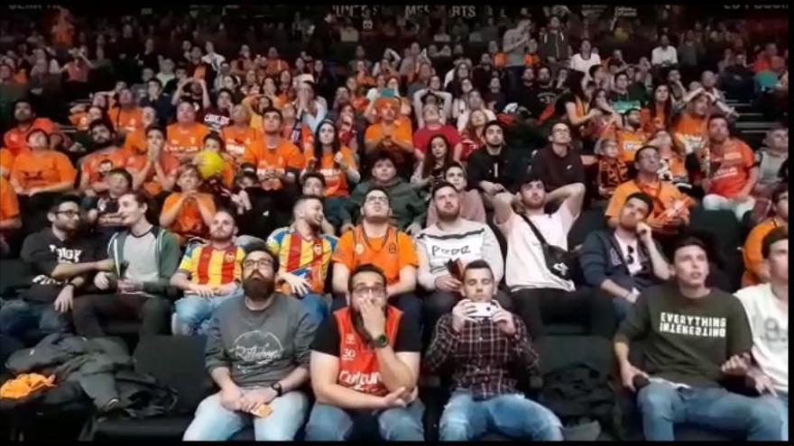 Así vivió La Fonteta la derrota del Valencia Basket en Berlín